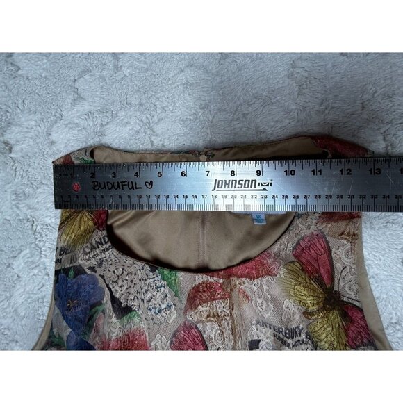 Bea & Dot by Modcloth Multicolor Butterfly Print A-Line Dress Plus Size 1X Lined - Picture 5 of 11